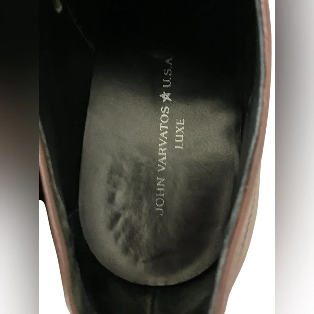 John Varvatos Luxe Oxford Brown Leather Plain Toe Dress Shoes Men’s Size 11 - Picture 14 of 16